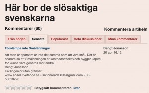 Felaktigheter i Dagens Industri bör dementeras