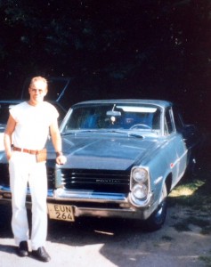 Första besöket hos Pappa i Växjö efter förvärv av Leif Kemmers Pontiac Catalina 4d Sedan.