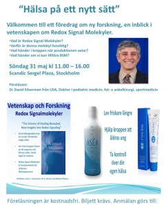 Dr David Silverman föreläser och svarar på alla dina frågor om RSM dvs Redox Signal Molekyler som ingår i drycken ASÊA och i gelen RENU 28 för utvärtes bruk.